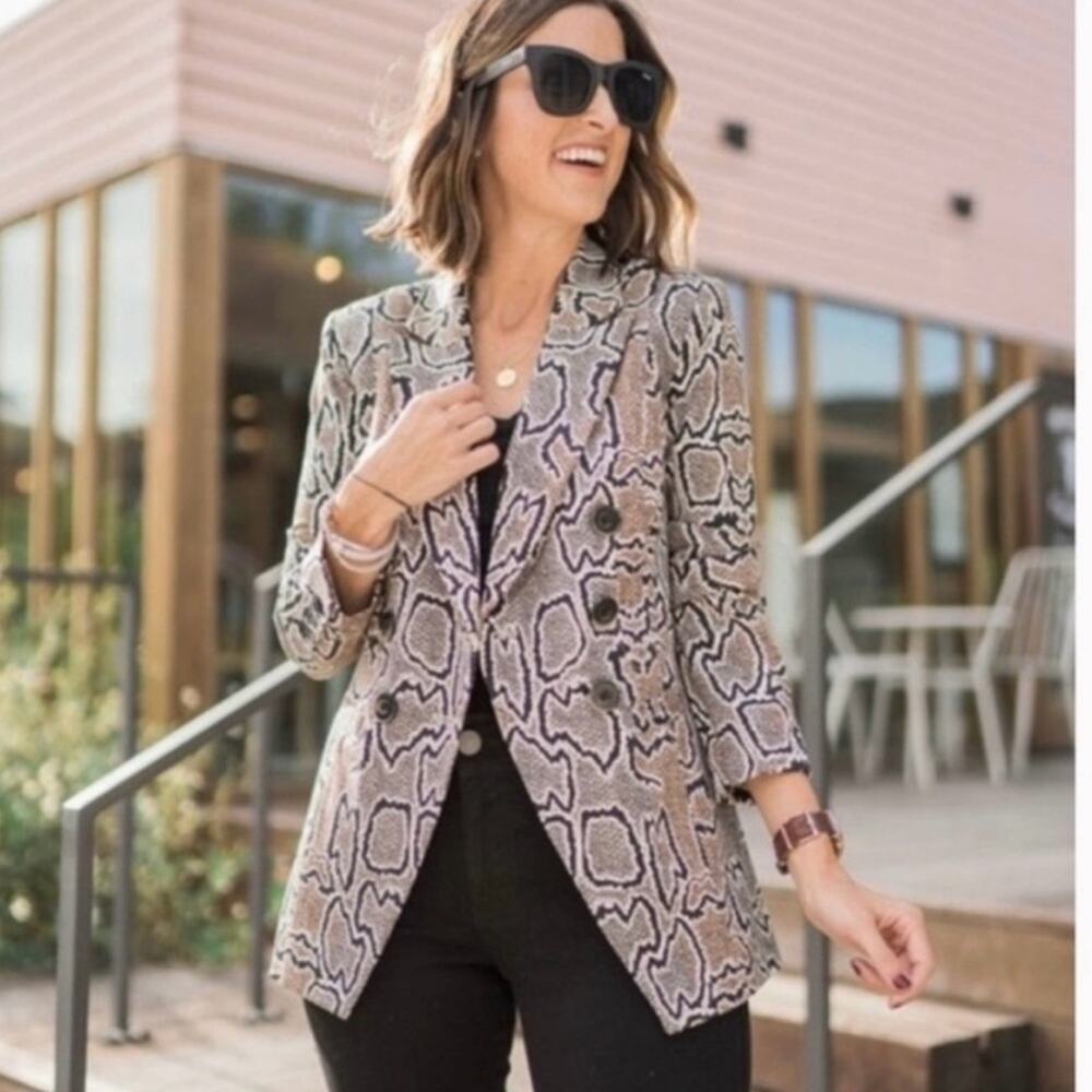 Cabi Python Double Breasted Blazer 3733 Snake Pri… - image 14